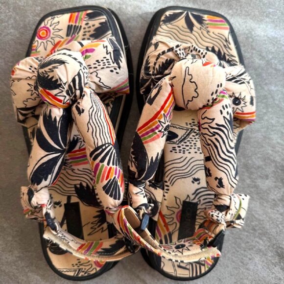 FARM RIO Scarf Sandals - Size 10 - Picture 4 of 7